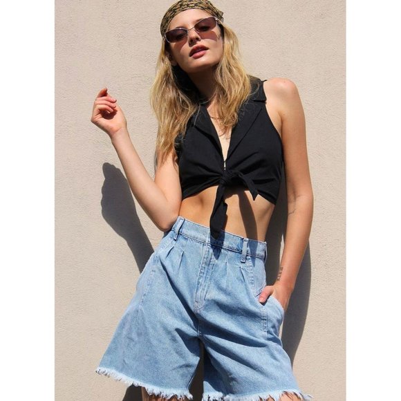Free People Pants - Free People Venice Culotte Denim Jean Shorts 24